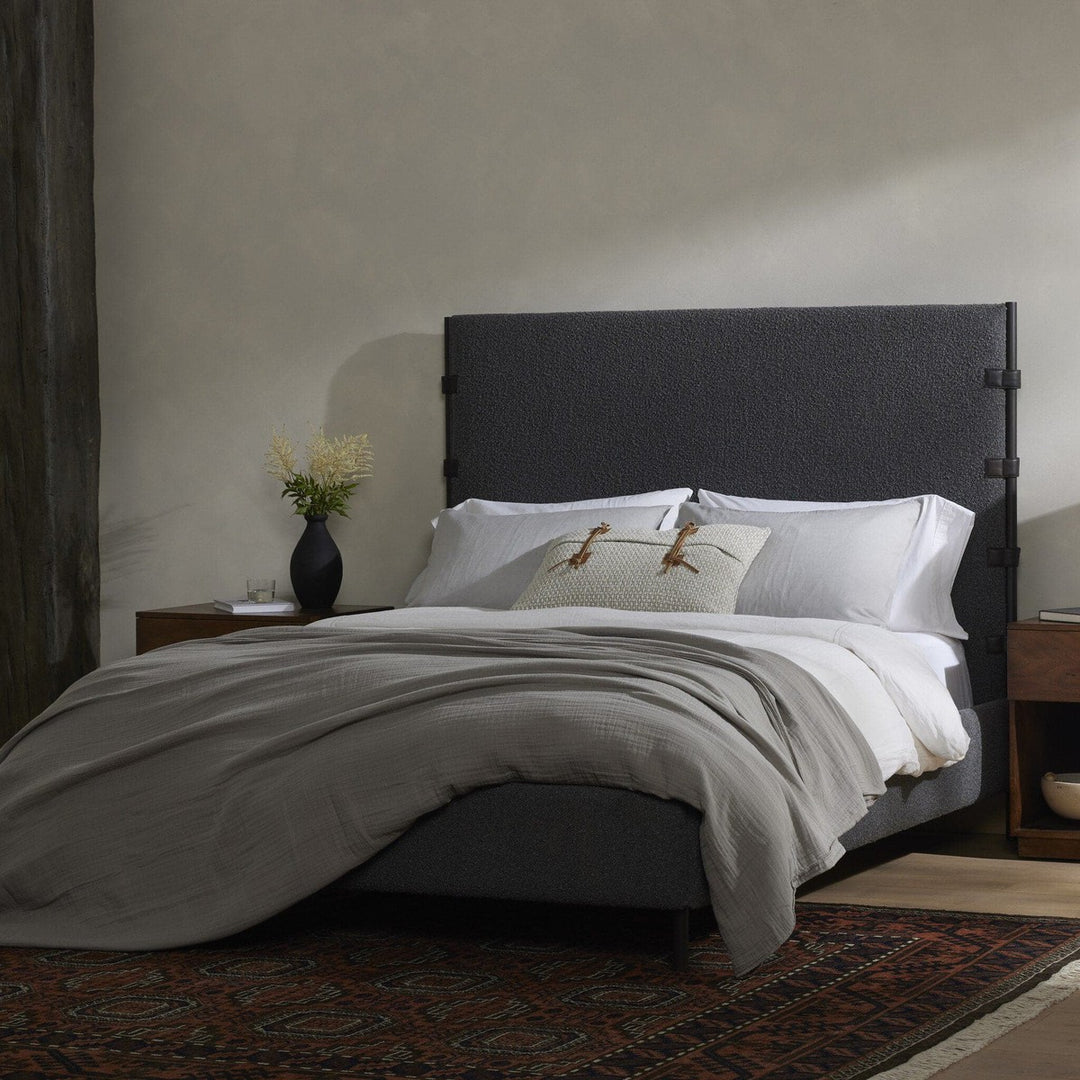 Anders Bed - Knoll Charcoal - Queen