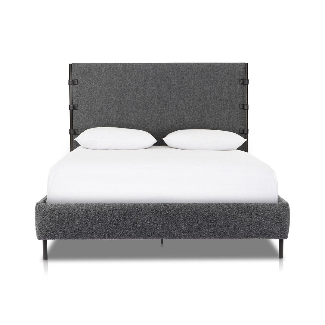 Anders Bed - Knoll Charcoal - Queen