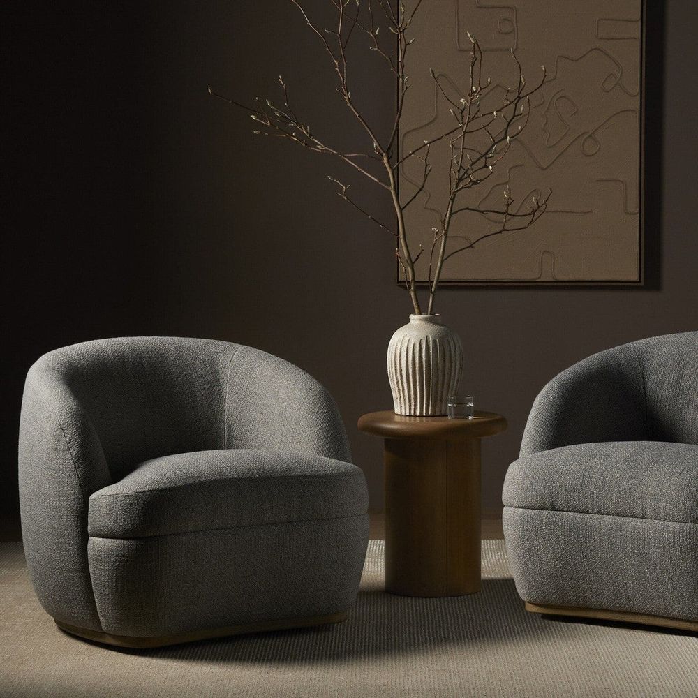 Lounge Chairs Cyrano Swivel Chair - Gibson Silver