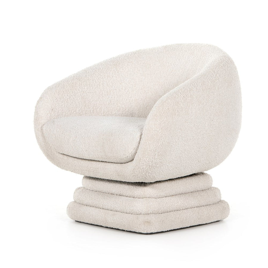 Lounge Chairs Daisy Swivel Chair - Knoll Natural Boucle