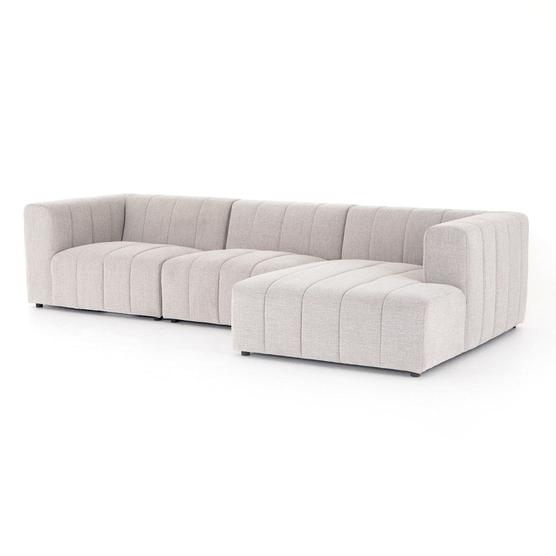 Latham Channeled 3-Piece Sectional - Napa Sandstone - Right Chaise