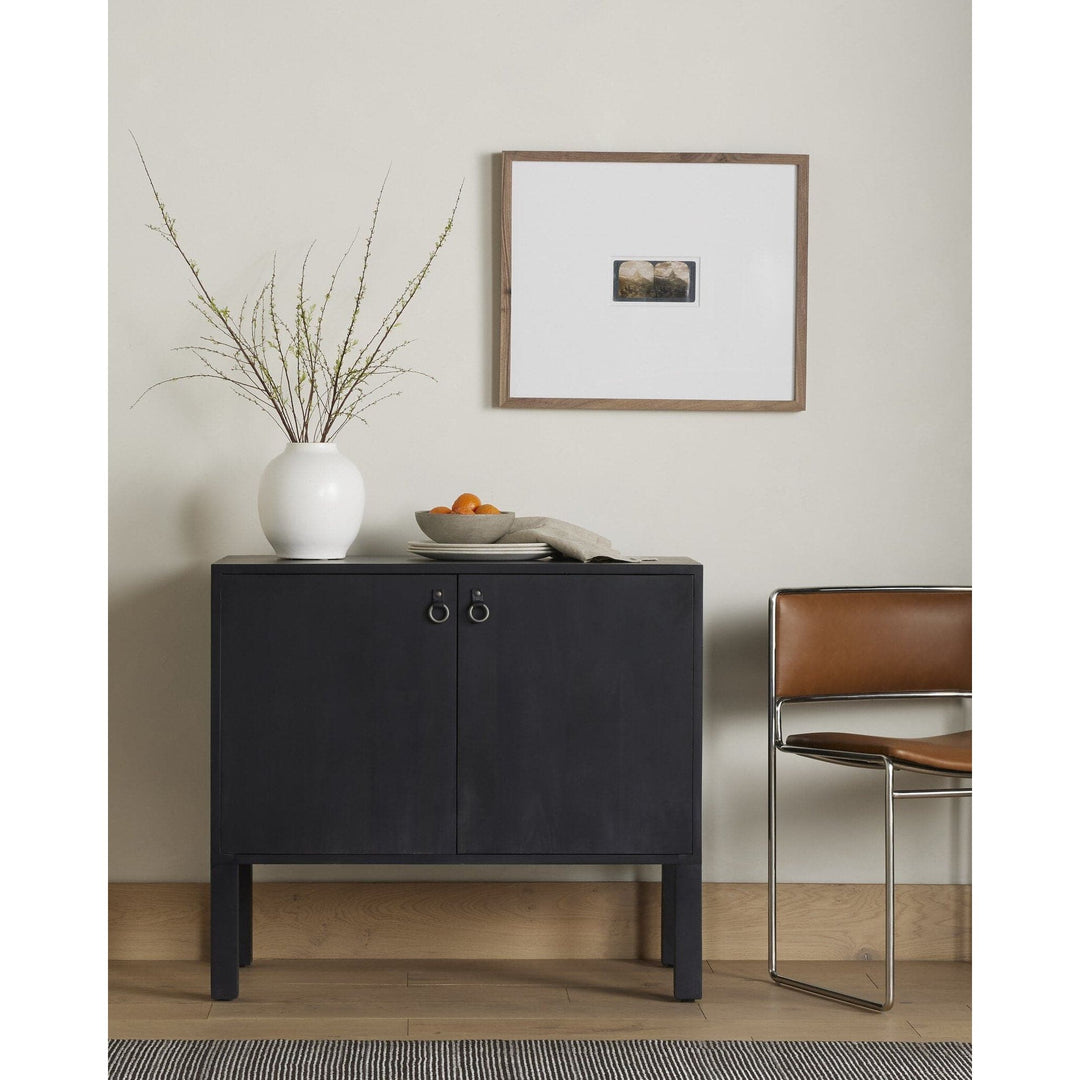 Isaac Bar Cabinet - Black Wash Poplar