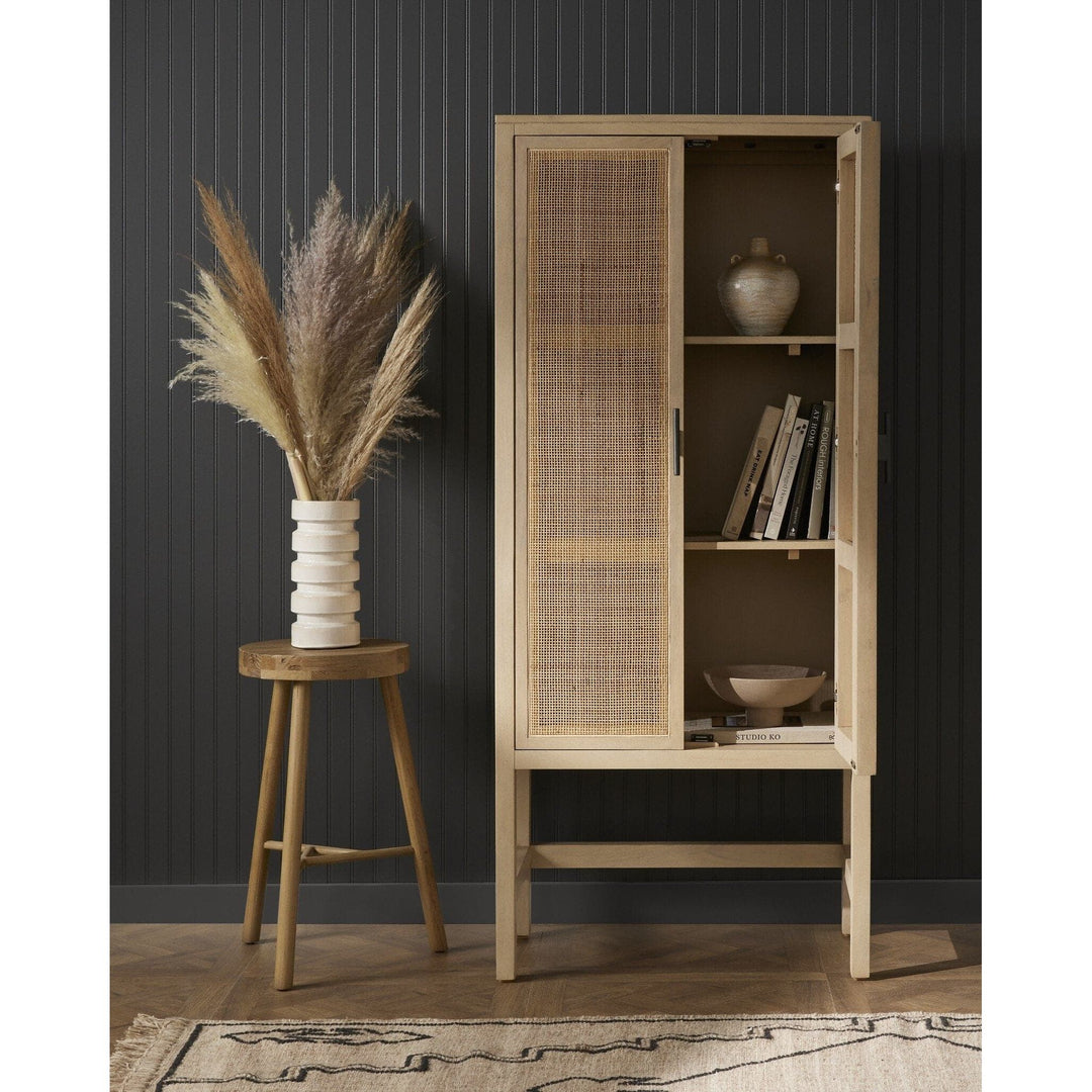 Cadence Narrow Cabinet - Natural Cane