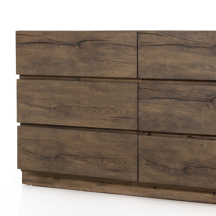 Preston 6 Drawer Dresser - Rustic Fawn