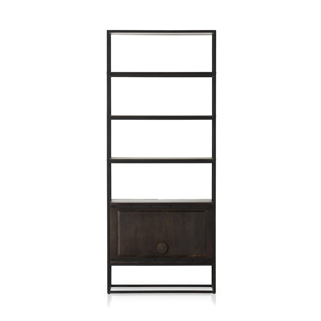 Shelby Bookcase - Carved Vintage Brown