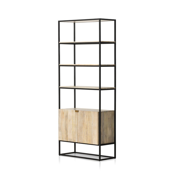 Shelby Bookcase - Light Wash Carved Mango