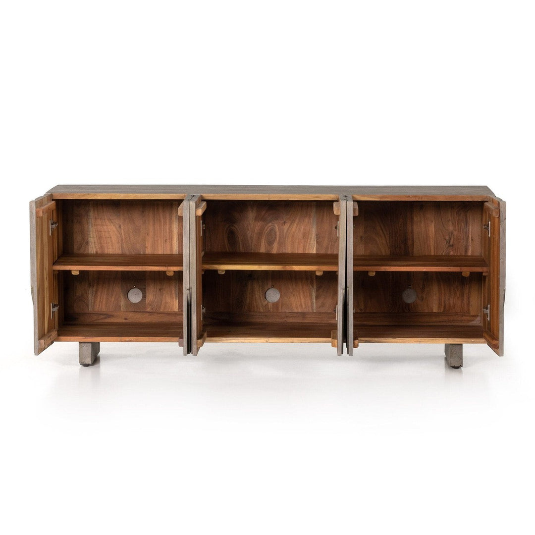 River Media Console - Aged Grey