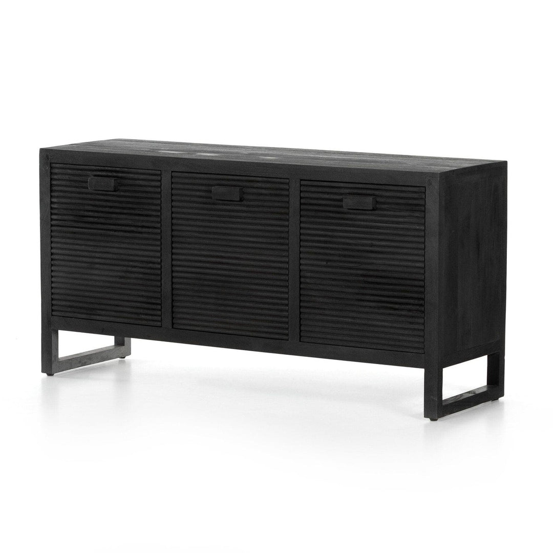 Landon Media Console - Dark Reeded Totem