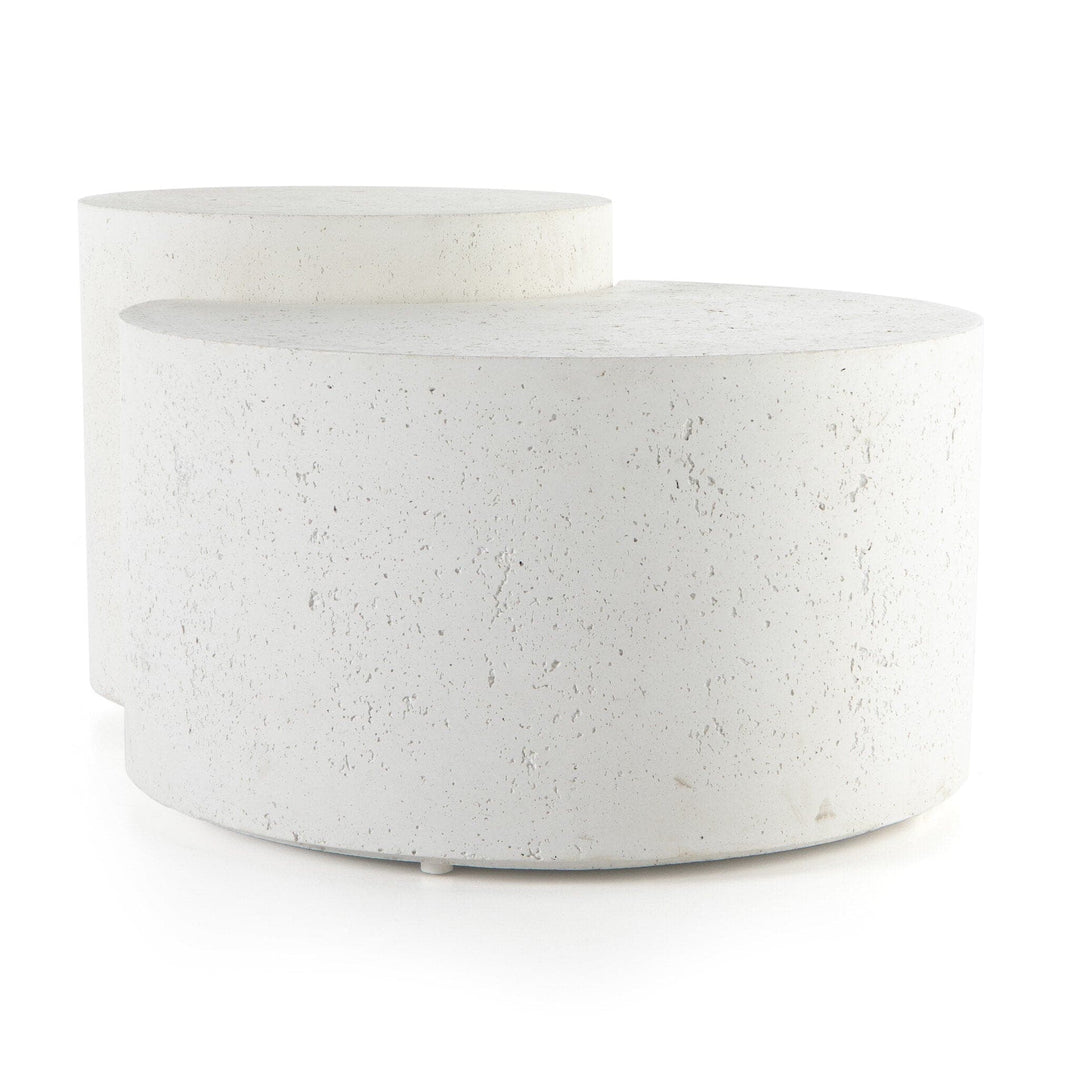 Meza Nesting Coffee Table - Textured White
