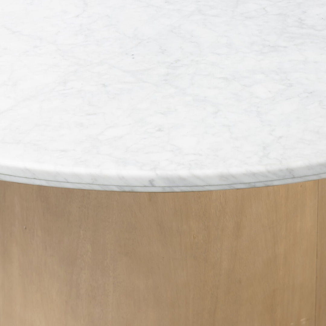 Milo Dining Table - Italian White Marble - Natural Matte