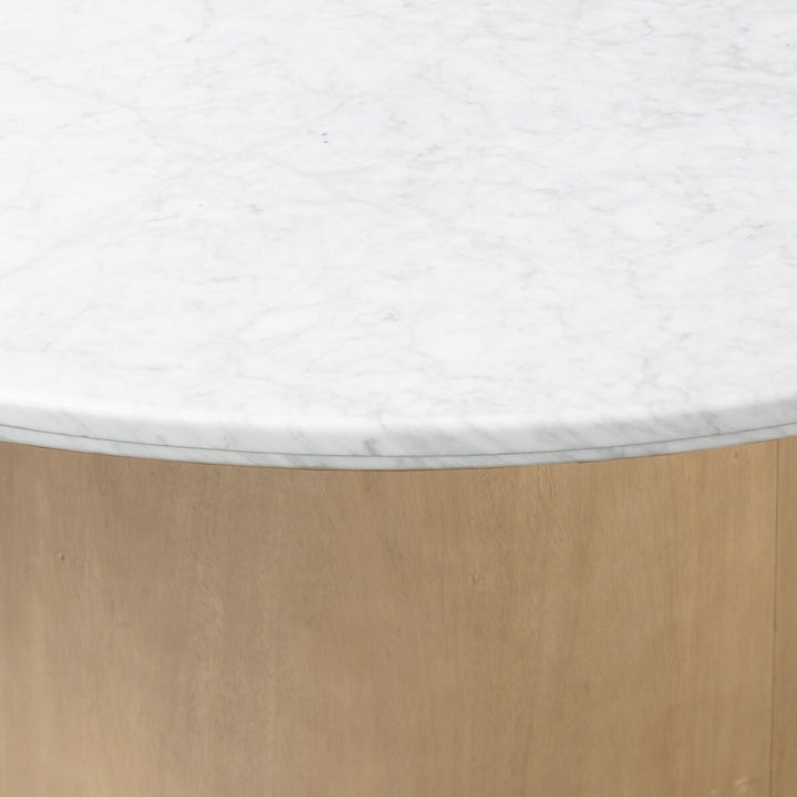 Milo Dining Table - Italian White Marble - Natural Matte