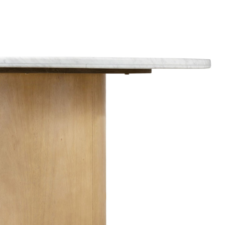 Milo Dining Table - Italian White Marble - Natural Matte