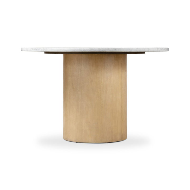 Milo Dining Table - Italian White Marble - Natural Matte