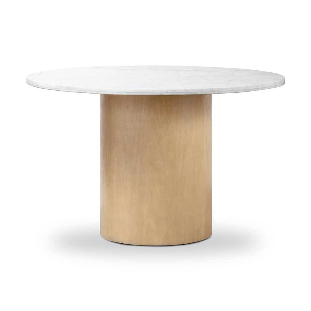 Milo Dining Table - Italian White Marble - Natural Matte