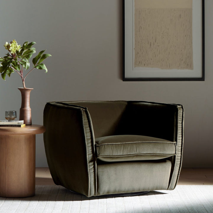 Mira Swivel Chair - Surrey Olive