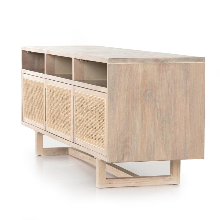 Clara Media Console - White Wash Mango