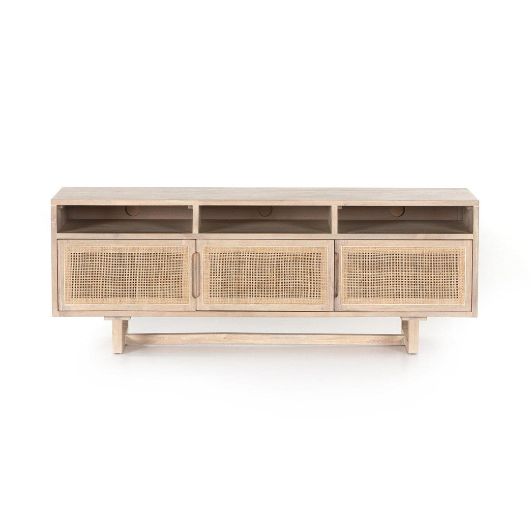 Clara Media Console - White Wash Mango