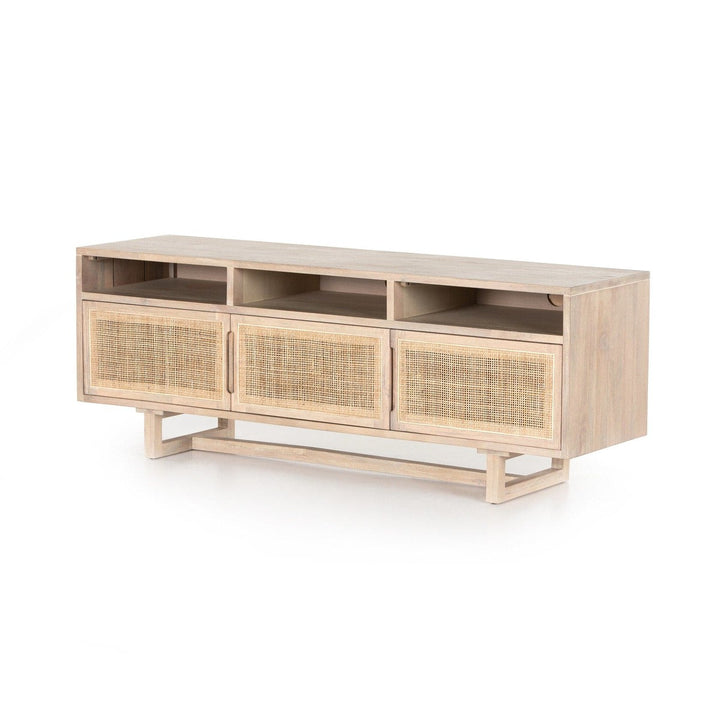 Clara Media Console - White Wash Mango