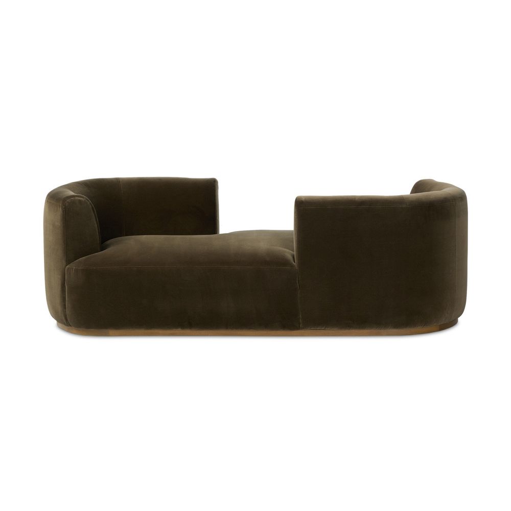 Deandra Tete A Tete Chaise - Surrey Olive