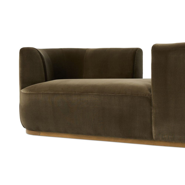 Deandra Tete A Tete Chaise - Surrey Olive