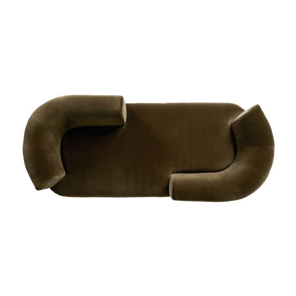 Deandra Tete A Tete Chaise - Surrey Olive