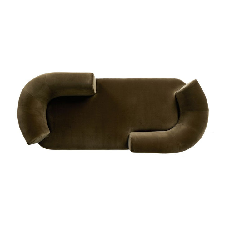 Deandra Tete A Tete Chaise - Surrey Olive