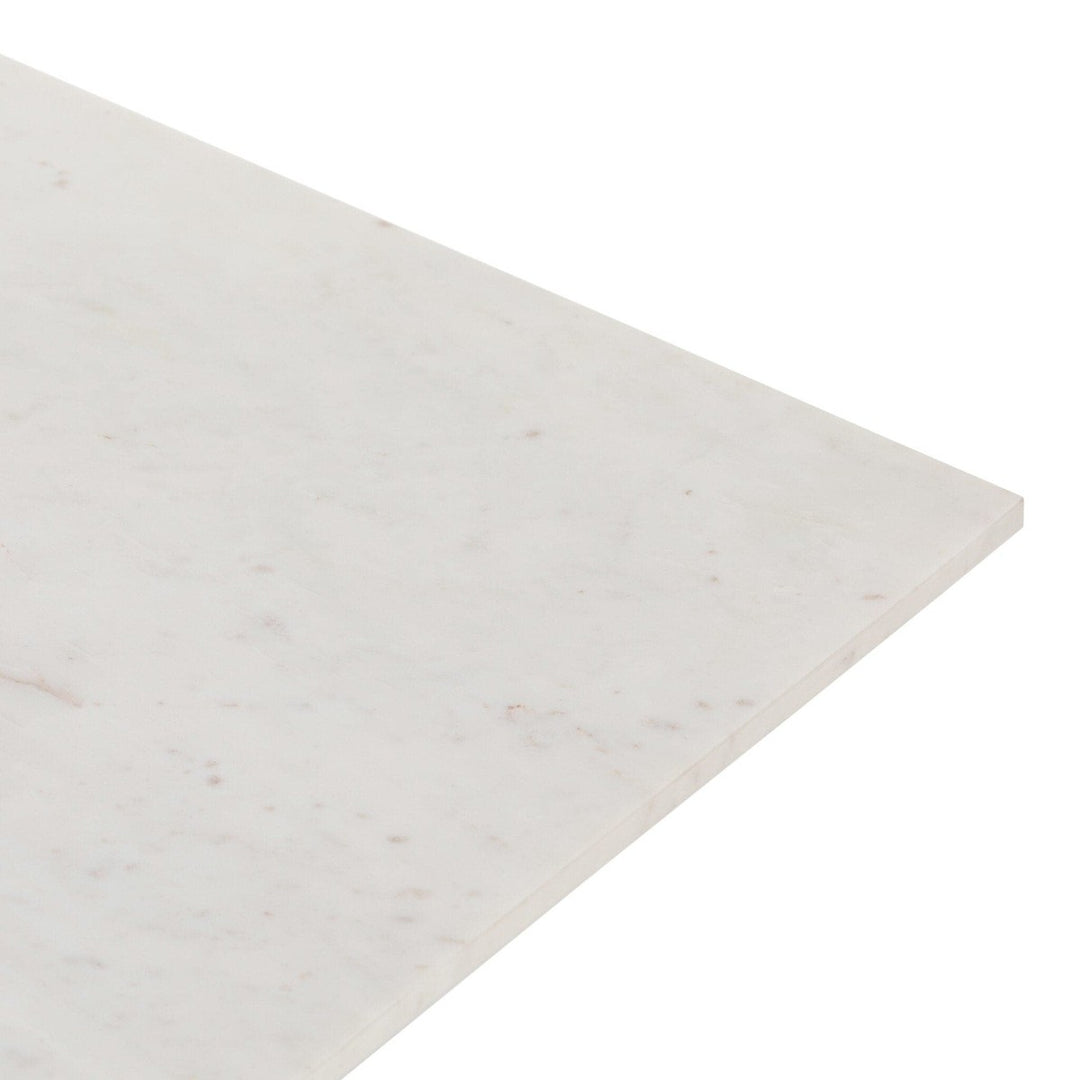 Trent Coffee Table - Polished White Marble