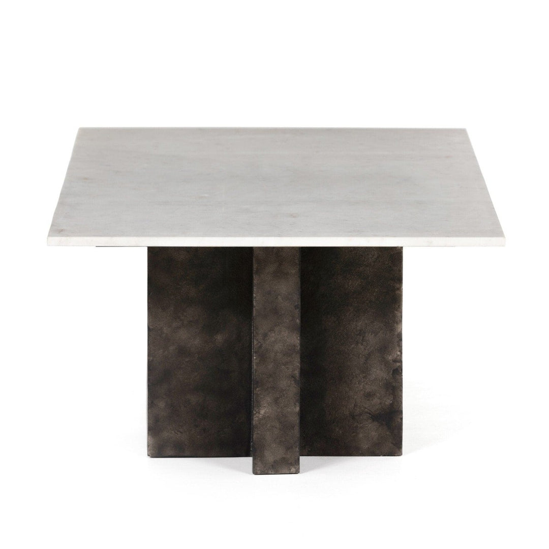 Trent Coffee Table - Polished White Marble