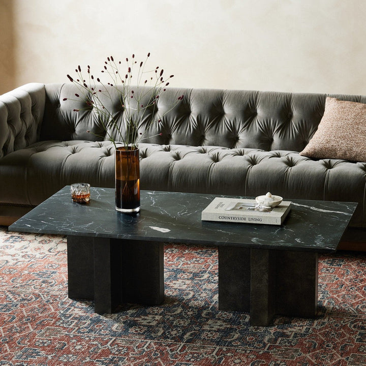 Trent Coffee Table - Black Marble