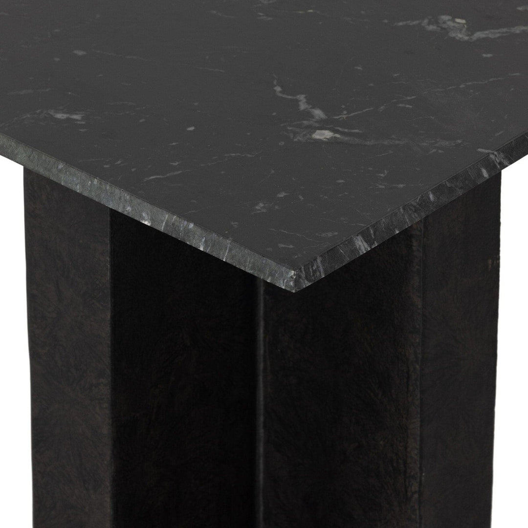 Trent End Table - Black Marble