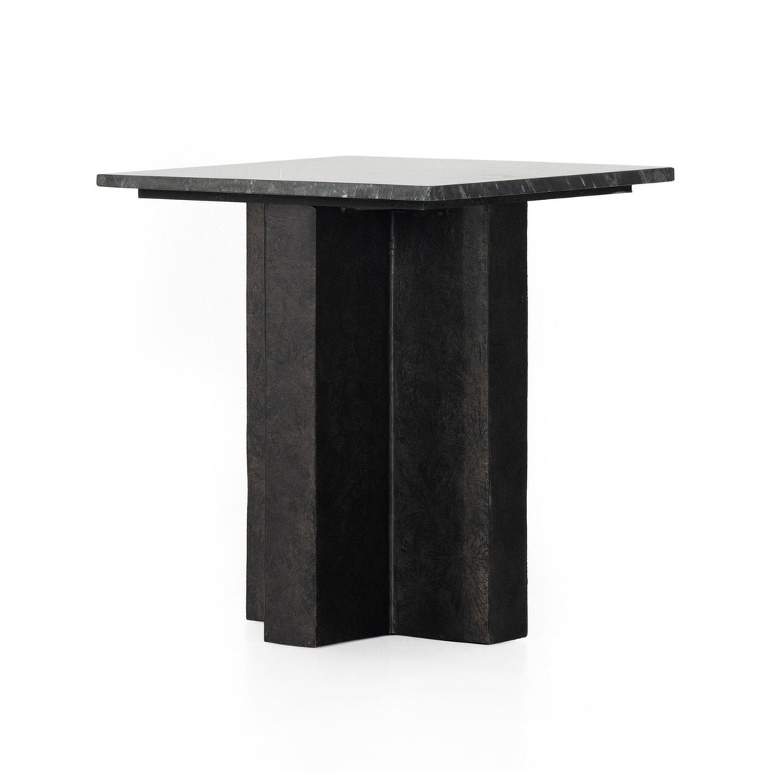 Trent End Table - Black Marble