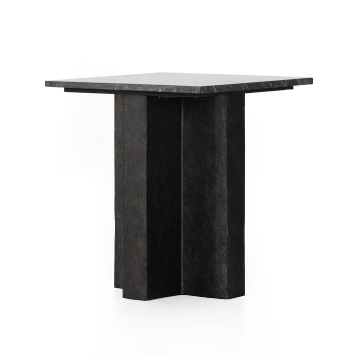 Trent End Table - Black Marble