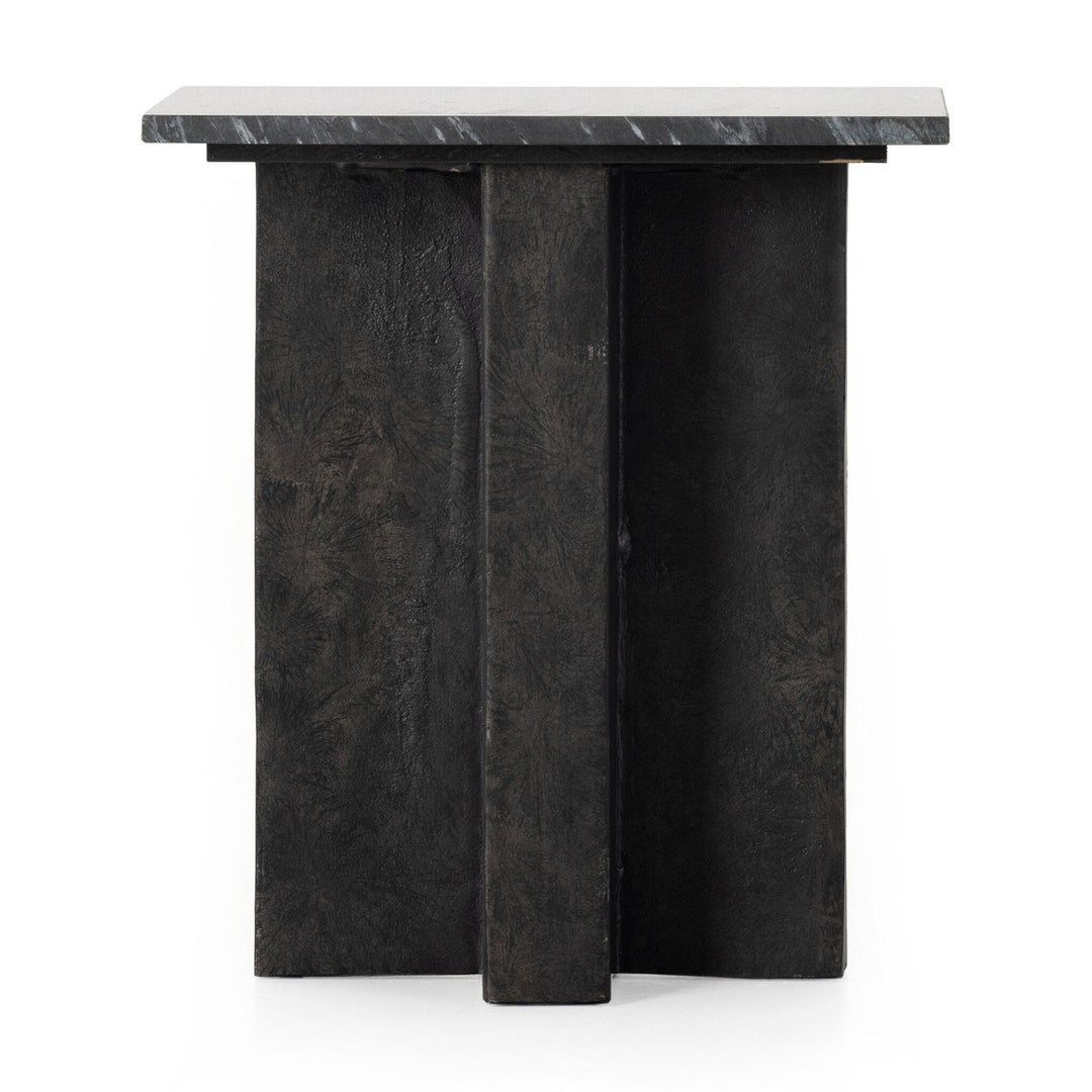 Trent End Table - Black Marble