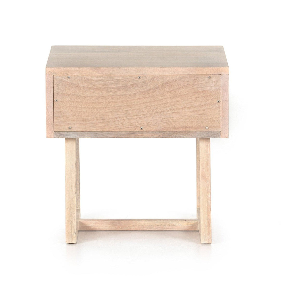 Clara End Table - White Wash Mango