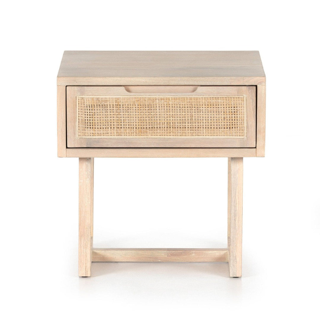 Clara End Table - White Wash Mango