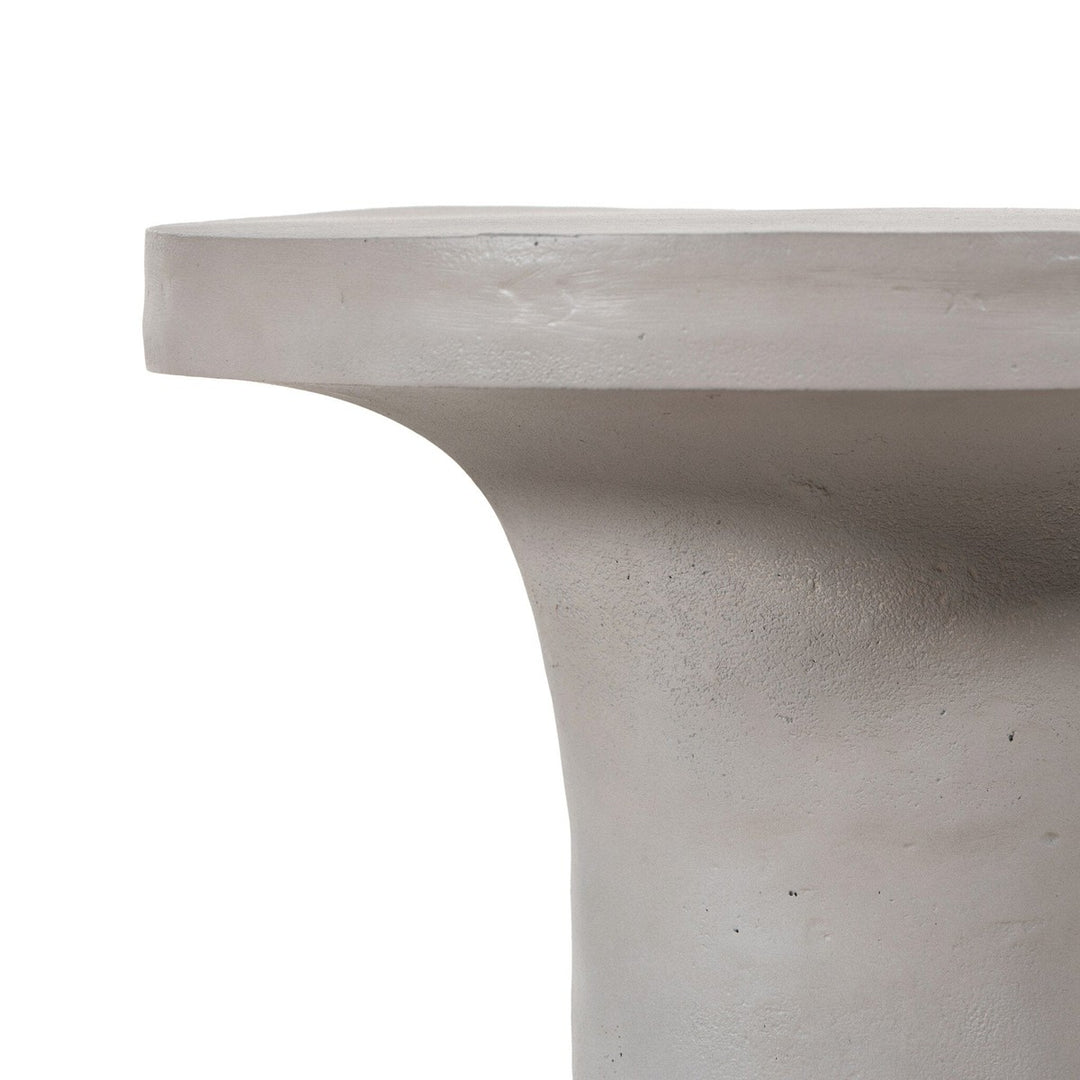 Gino End Table - Textured Matte White