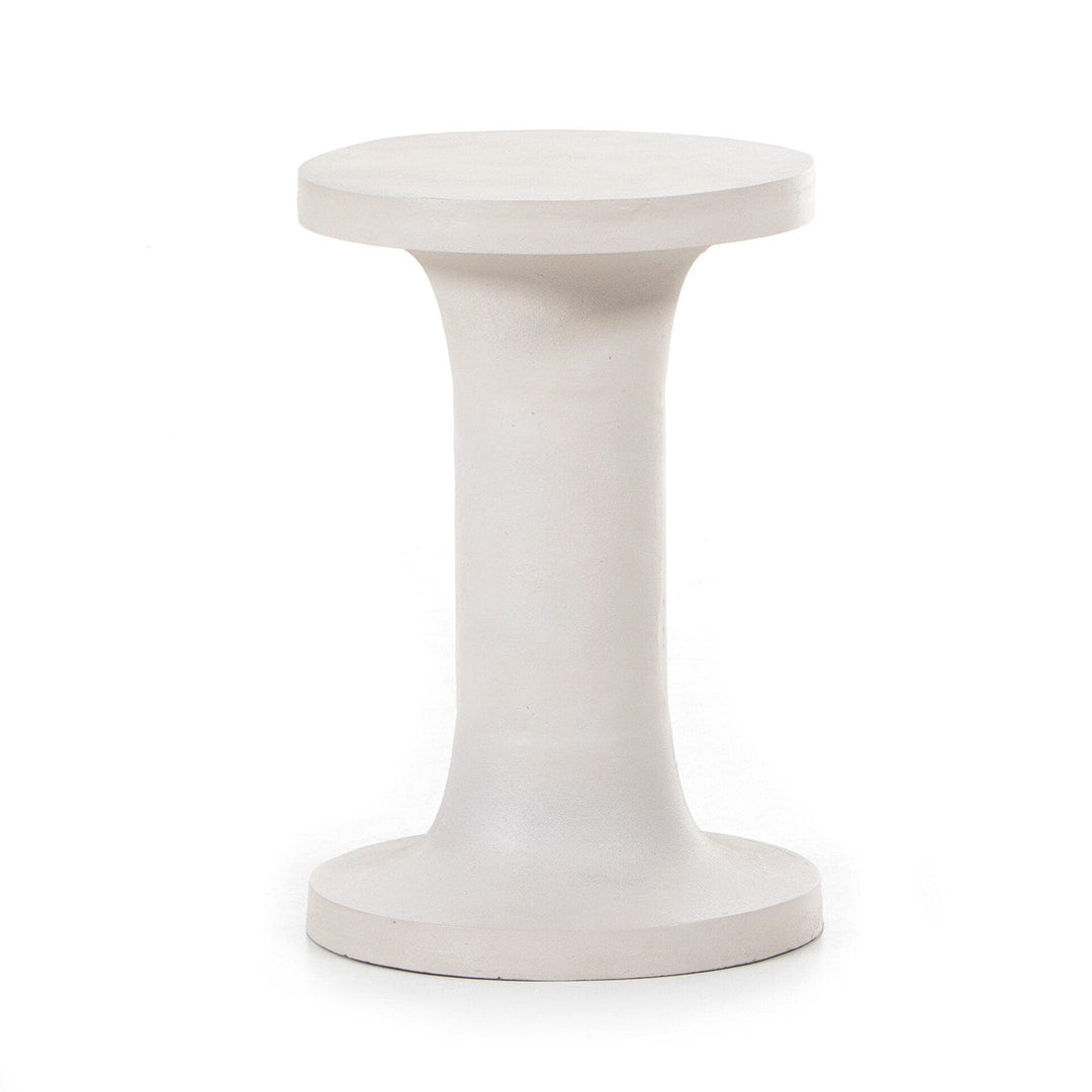 Gino End Table - Textured Matte White