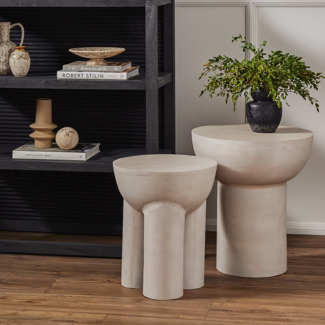 Stacy End Table - Textured Matte White