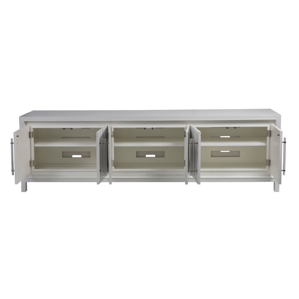 TV Stands & Media Consoles Elation White Long Media Console - White