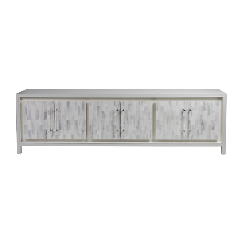 TV Stands & Media Consoles Elation White Long Media Console - White