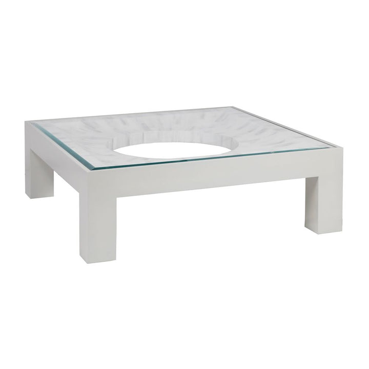 Coffee Tables Elation White Square Cocktail Table - White