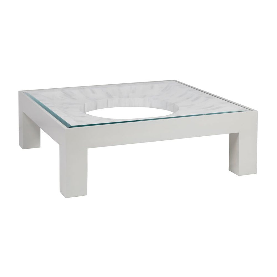 Coffee Tables Elation White Square Cocktail Table - White