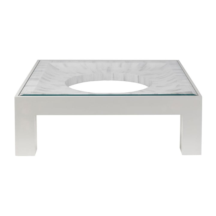 Coffee Tables Elation White Square Cocktail Table - White