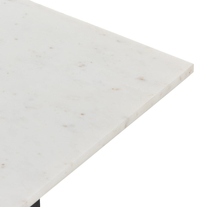 Trent Console Table - Polished White Marble