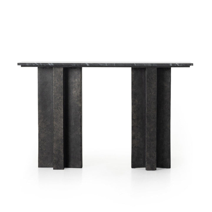 Trent Console Table - Black Marble