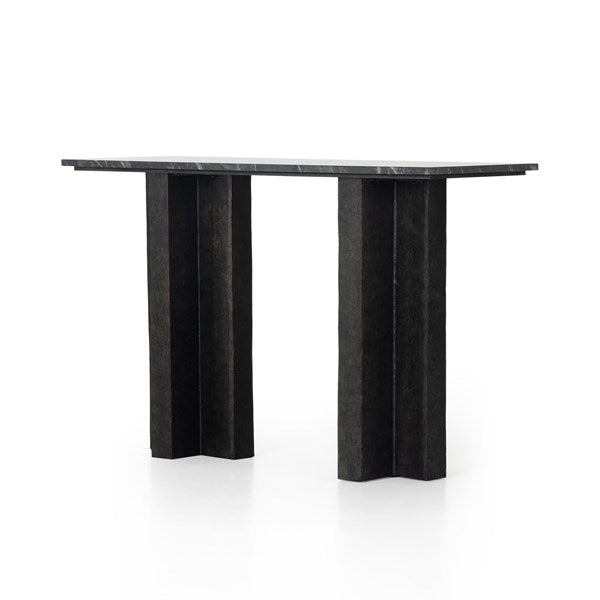 Terrell Console Table-Four Hands-FH-226799-002-Console TablesBlack Marble-12-France and Son