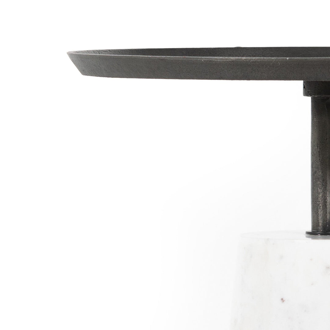 Carlos End Table - Hammered Grey