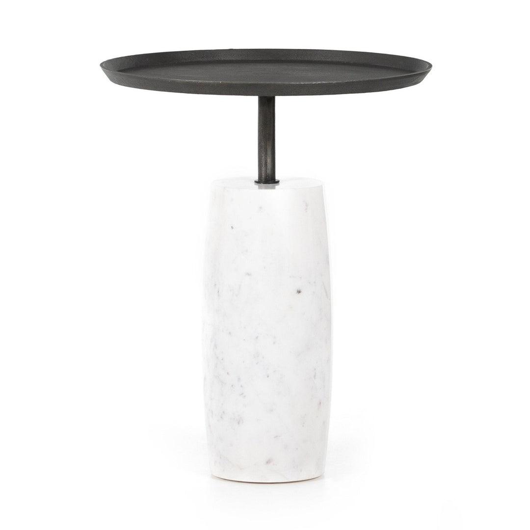 Carlos End Table - Hammered Grey