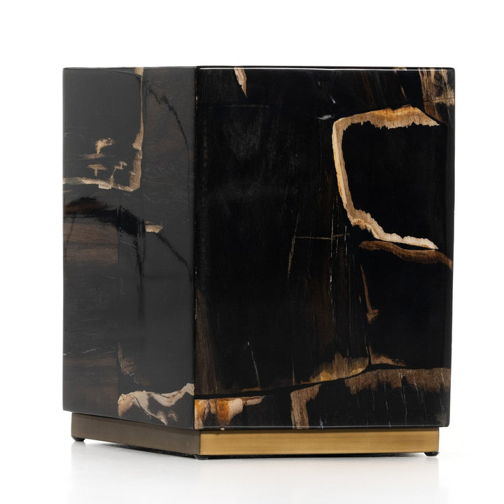 Seth End Table - Dark Petrified Wood