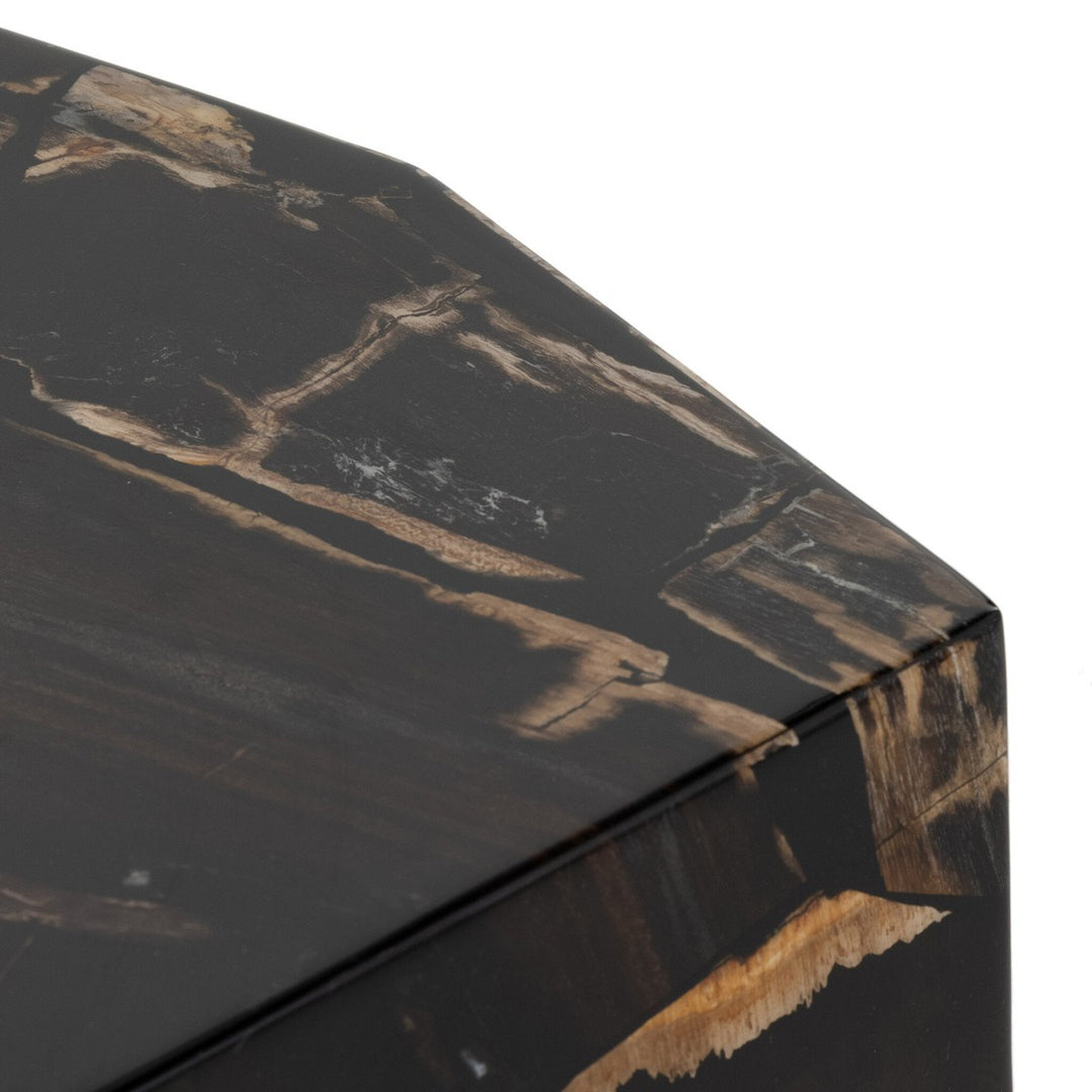 Seth End Table - Dark Petrified Wood